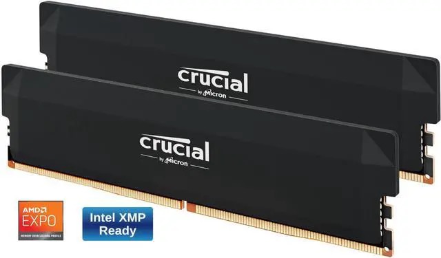 美光 Crucial PRO 64GB (32GBx2) DDR5-6000 CL40