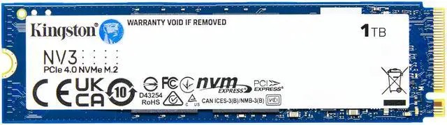 金士頓 NV3 1TB Gen4 NVMe M.2